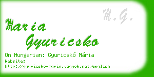 maria gyuricsko business card